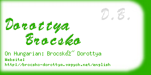 dorottya brocsko business card